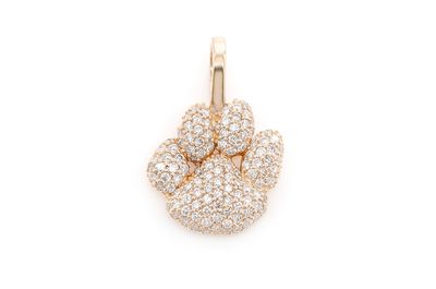 Paw Print Pendant 14k   0.46ctw