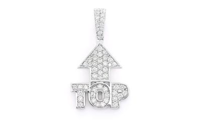 Large Top Emoji Pendant 14k   