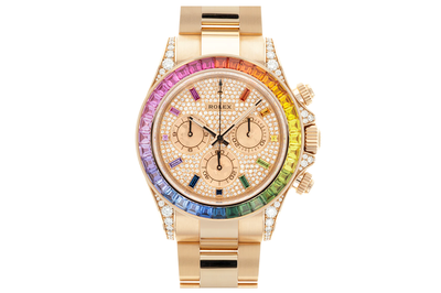  Rolex - Daytona- 116598rbow - My2023 - Rose Gold - Rainbow Bezel Pave Dial - [000544]