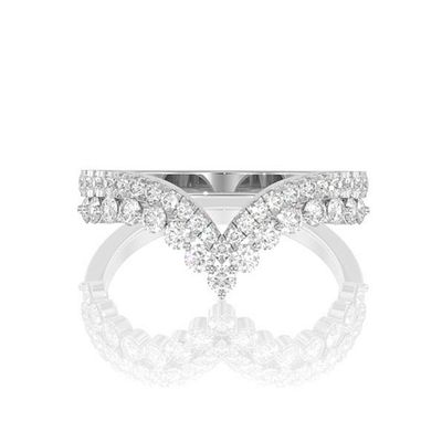 .50ctw - Two Row Tiara Chevron Band - All Natural Diamonds