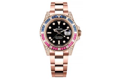 Rolex rose gold gmt sale