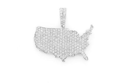 Medium United States Of America Pendant 14k   