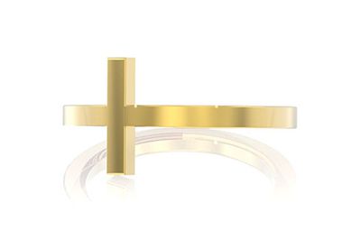 Cross Ring 14k Solid Gold