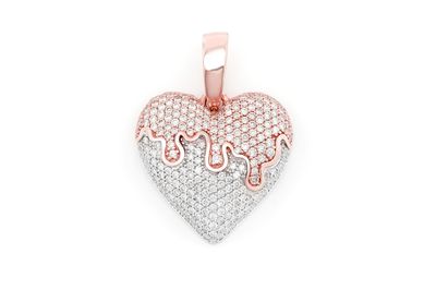 Drip Heart Diamond Pendant 1.15ctw 