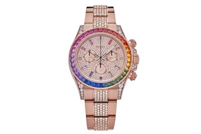 Rolex - Daytona - 116595rbow - Rose Gold - Rainbow Bezel, Pave Dial, Pave Middle Row