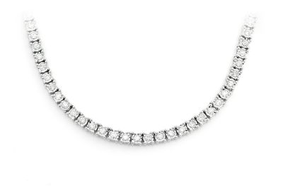 Miracle Set Necklace 14k White Gold 4.03ctw