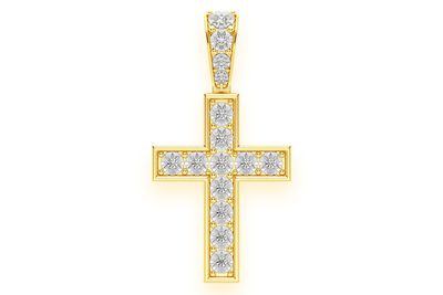 Miracle Cross Diamond Pendant 14k Solid Gold 0.15ctw