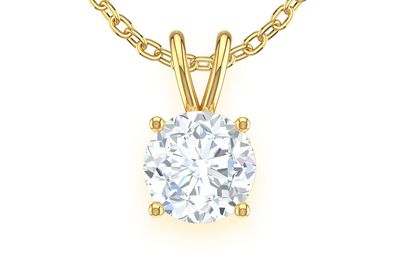 1.00ct Round Solitaire Diamond Pendant 14k Solid Gold 