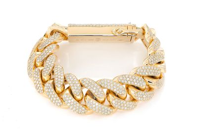 22MM Miami Cuban Diamond Bracelet 14k Solid Gold 22.00ctw