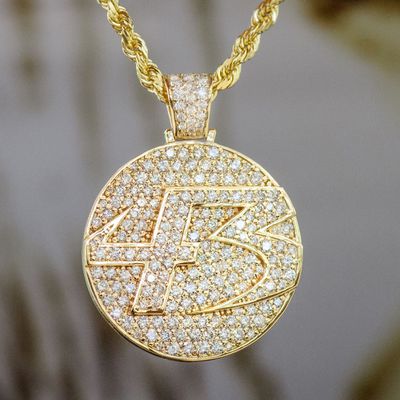 Circle Full Diamond Medallion Pendant