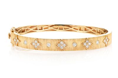 4 Petal Florentine Bracelet 14k   0.75ctw