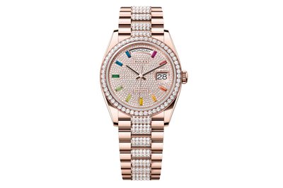 Rolex - Day-date 36 - 128345rbr- Rose Gold & Diamonds (mb608)