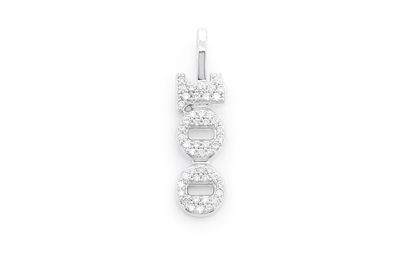 0.29ctw 100 Number Pendant - 14k White Gold