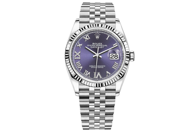 - Screenshot - Rolex - Datejust 126234 - My2023 - Steel & White Gold - 36MM - [000531] - Purple Dial Diamond Roman