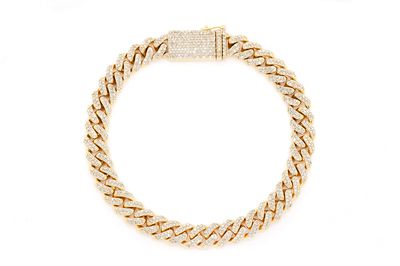 14MM Miami Cuban Diamond Bracelet 14k Solid Gold 9.50ctw