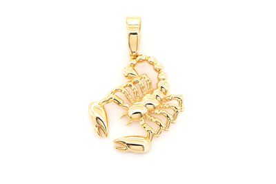 Large Solid Scorpion Pendant 14k   