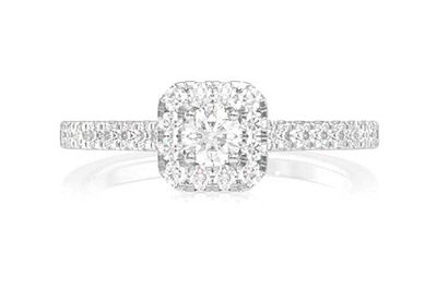 .50ct - Cushion Halo Diamond Engagement Ring - All Natural