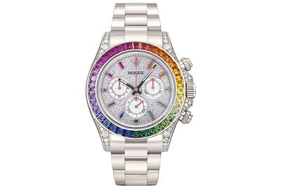 Rolex - Daytona - 116599rbow - White Gold - Pave Dial, Rainbow Bezel