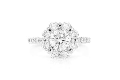 1.25ct Solitaire - Round Halo - Diamond Engagement Ring - All Natural