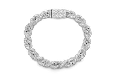 Infinity Link Diamond Bracelet 14k Solid Gold 7.00ctw