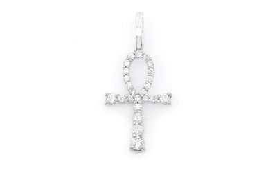 Ankh Pendant 14k   0.30ctw