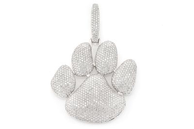 Dog Paw Pendant 14k   12.93ctw