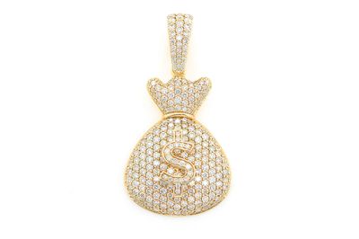 Money Bag Pendant 14k   