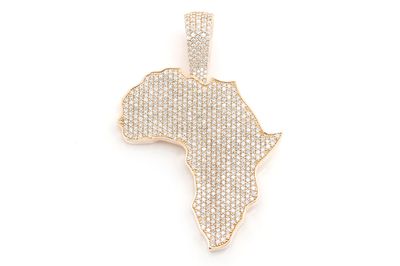 Africa Pendant 14k   4.94ctw