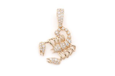 0.25ctw Diamond Scorpion Pendant - 14k Gold