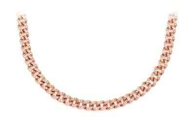 5MM Cuban Link Diamond Necklace 14k Solid Gold 2.75ctw