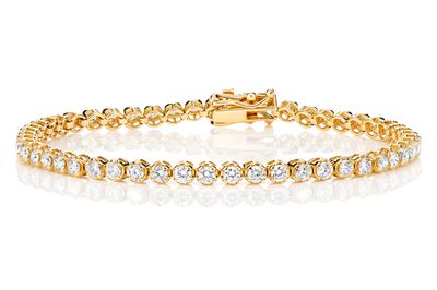 6pt Crown Set Diamond Tennis Bracelet 14k Solid Gold 3.00ctw 