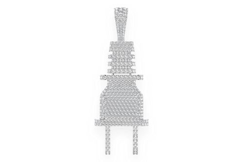 Diamond plug shops pendant