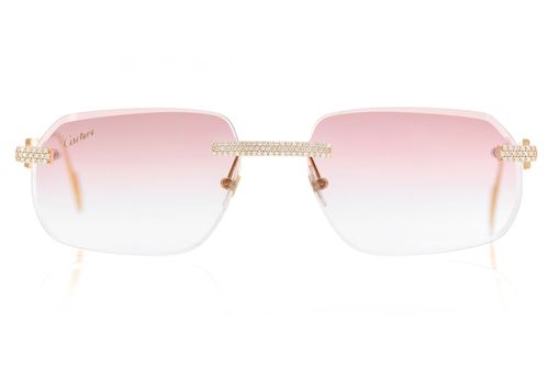 Cartier cheap sunglasses pink