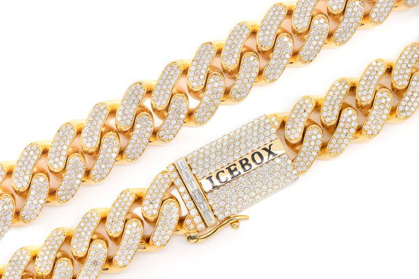 17MM Miami Cuban Link Necklace 14k   26.10ctw