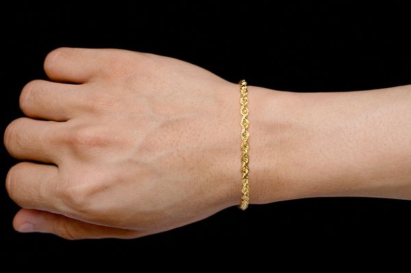 4MM Rope - 14k Solid Gold Bracelet