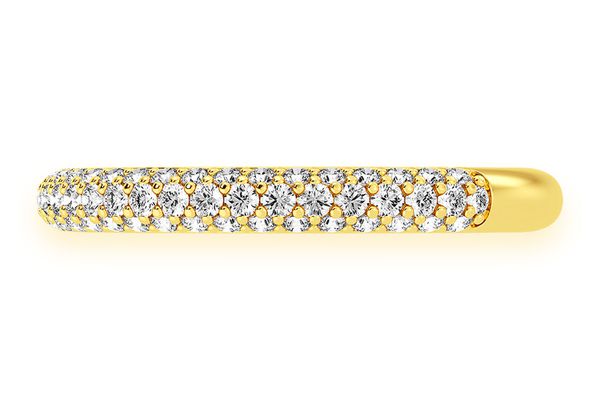 3 Row Diamond Band 14k Solid Gold 0.50ctw