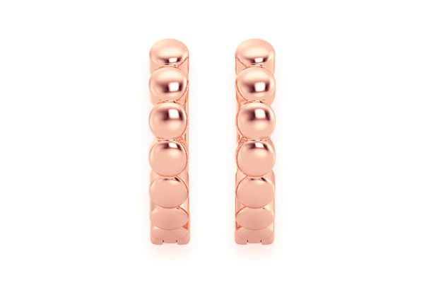 Icebox Bubbles Huggie Hoop Earrings 14k Solid Gold