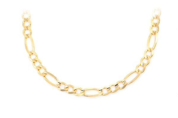 4.5MM Solid Figaro - 14k Solid Gold Bracelet