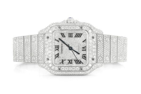 cartier iced out watch icebox