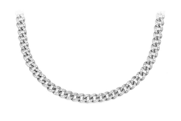 5MM Cuban Link Diamond Necklace 14k Solid Gold 2.75ctw