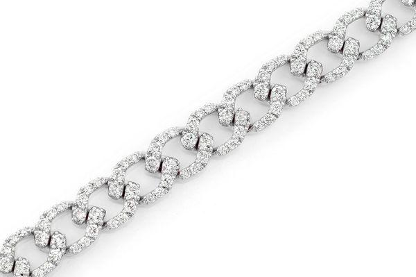 6MM Elongated Miami Cuban Diamond Bracelet 14k Solid Gold 3.75ctw