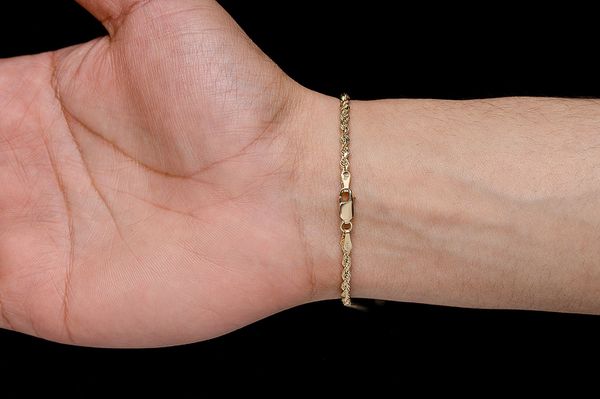 3MM Rope - 14k Solid Gold Bracelet