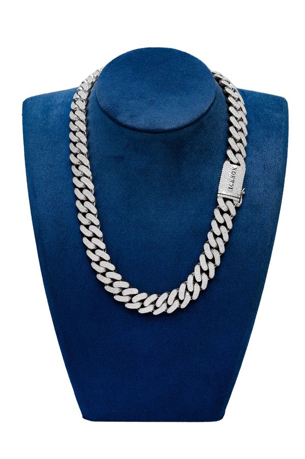 17MM Miami Cuban Link Necklace 14k   26.10ctw