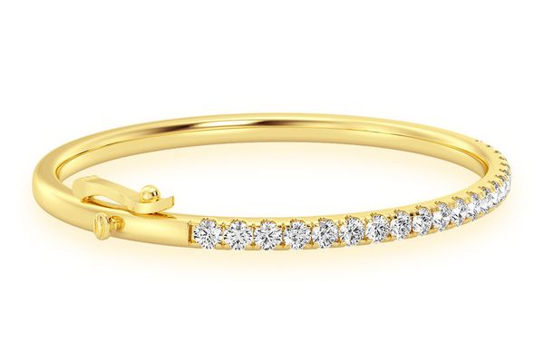 10pt Scallop Diamond Bangle 14k Solid Gold 2.15ctw