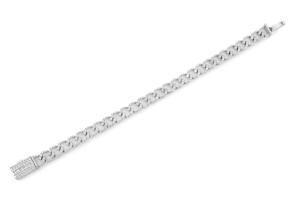 8MM Elongated Miami Cuban Diamond Bracelet 14k Solid Gold 6.25ctw