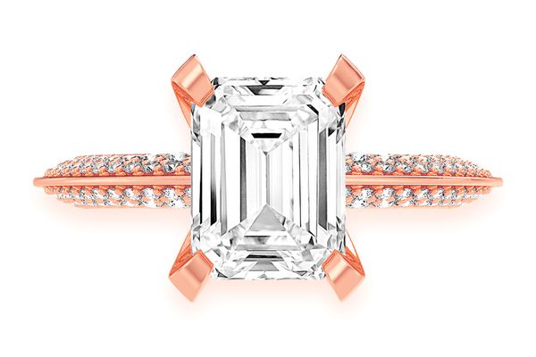 Kifey - 2.00ct Emerald Cut Solitaire - Knife Edge - Diamond Engagement Ring - All Natural