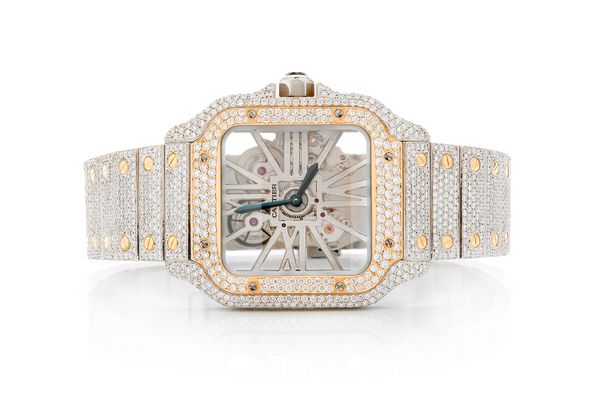 cartier two tone watch diamond