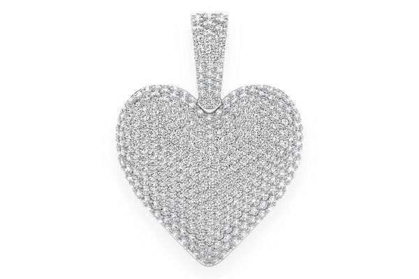 Bubbly Heart Diamond Pendant 14k Solid Gold 1.25ctw