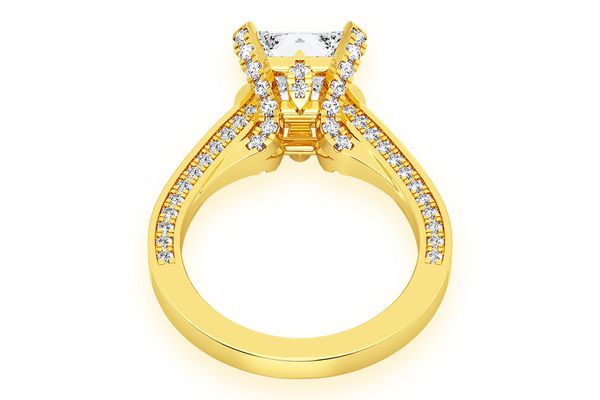 Chant - 2.00ct Princess Cut Solitaire - Diamond Engagement Ring - All Natural