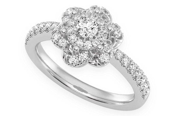 .50ctw - Layer Flower - Diamond Engagement Ring - All Natural